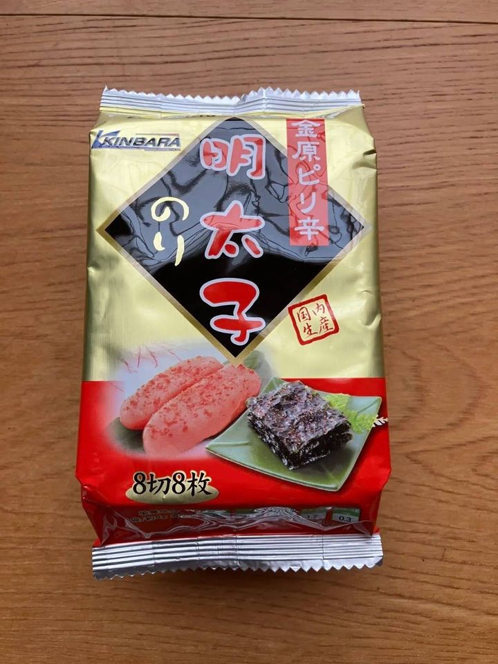 DAISO(ダイソー)：金原海苔店 金原ピリ辛明太子のり 8切8枚