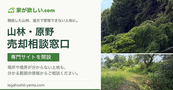 相続した全国の山林・原野が対象「家が欲しい.com」山林・原野の専門相談サイト開設