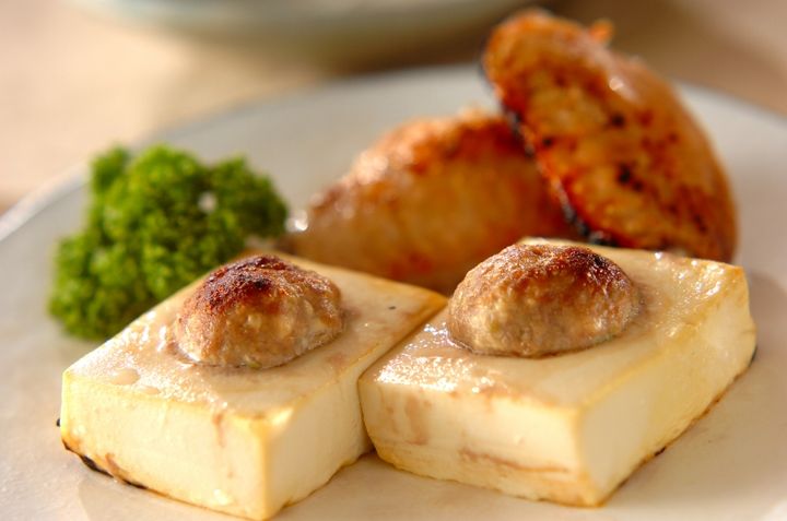 豆腐の肉詰めグリル焼き