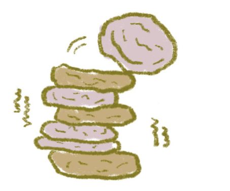 【色画用紙や古紙を使って工作】積み重ねてあそぶバランスゲーム「ぐらぐらバーガーゲーム」で遊ぼう！の画像6