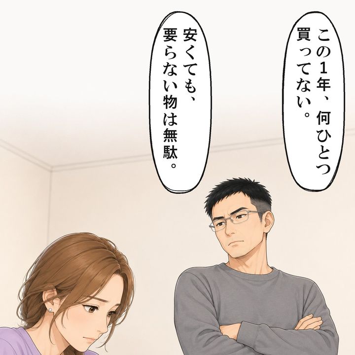 夫は、この1年、自分の物は何ひとつ買っていないと言いました