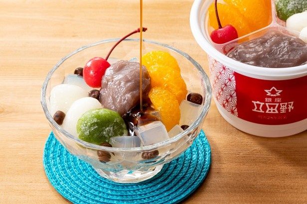 老舗甘味処＜銀座立田野＞の昔ながらのあんみつ
