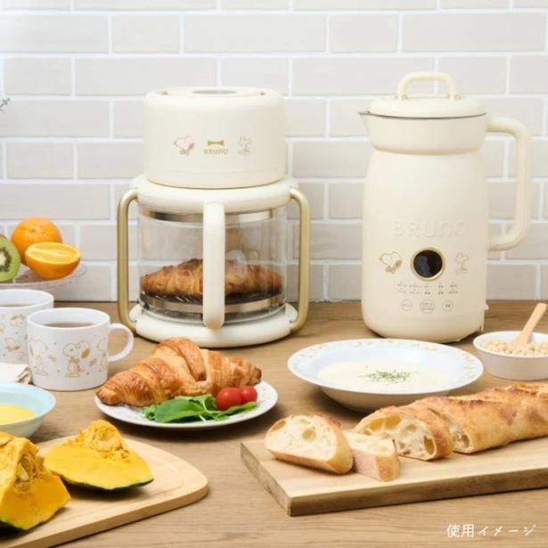 エアフライヤーでリベイクしたクロワッサンに、オートクックポットで作ったポタージュを合わせて