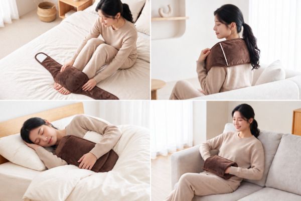 腰やお腹まわりに固定できるベルト付き、家事や仕事中もあったかい充電式湯たんぽ登場