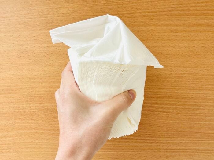 【眠っていた巾着袋】が大活躍！ボックスティッシュの使い勝手が抜群にアップしますよ♡