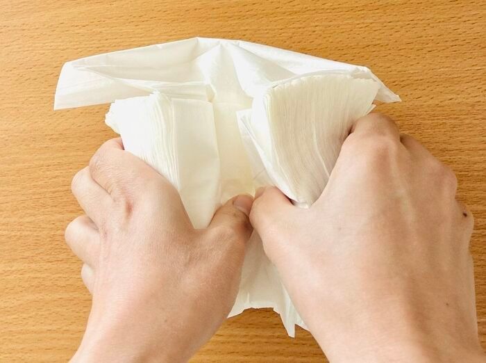 【眠っていた巾着袋】が大活躍！ボックスティッシュの使い勝手が抜群にアップしますよ♡