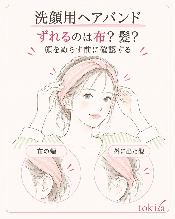 布の端が動くのか、髪だけが外へ出るのかを、顔をぬらす前に見分けます。