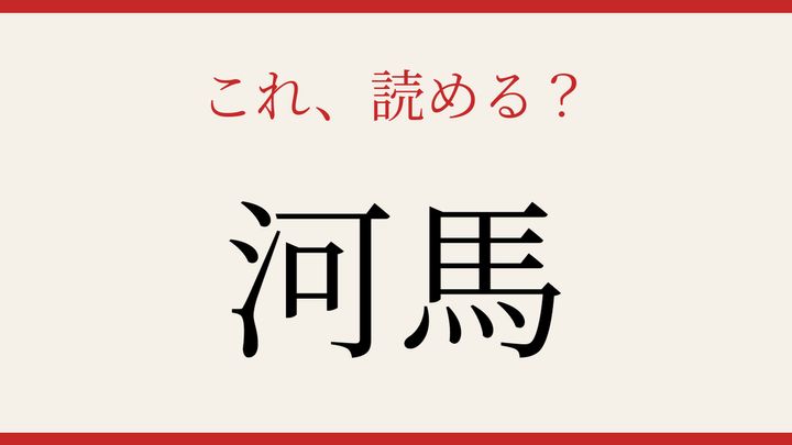 【難読漢字】読み間違いに注意！アフリカの巨体動物の問題画像