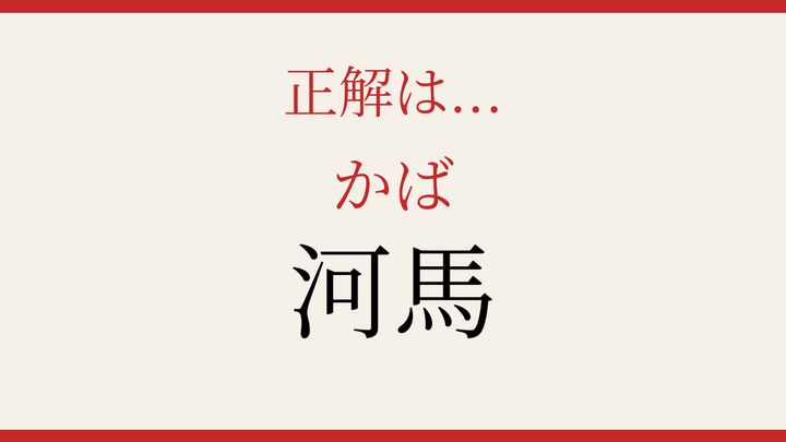 【難読漢字】読み間違いに注意！アフリカの巨体動物の解答画像
