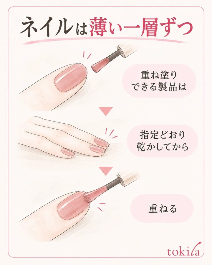 重ね塗りができる製品は、指定の乾燥を経てから薄い次の一層を塗ります。