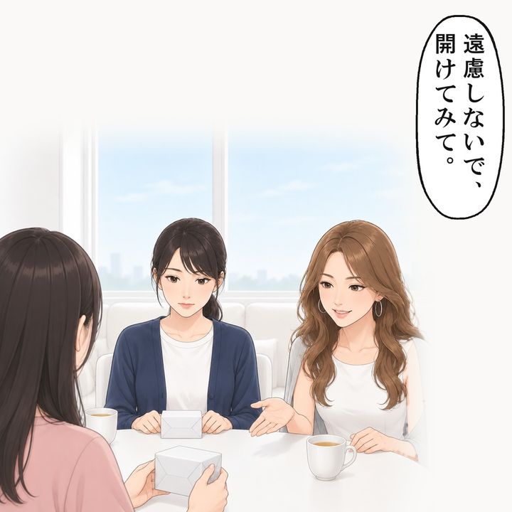 友人にうながされ、私はもらった包みを開くことにしました