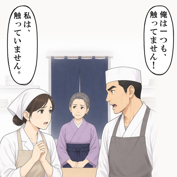 先輩はゆず入りのあん玉には触っていないと言い、私の説明を口答えとして片づけました
