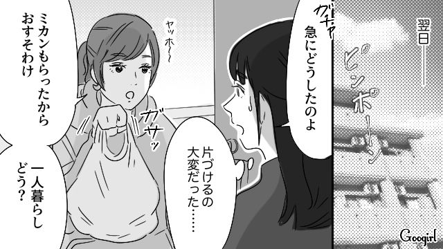 マイルールを押しつけた姉が離婚！ ようやく家事の大変さに気づき…「一人暮らしはじめてよかったじゃん」笑顔で伝えた妹の話
