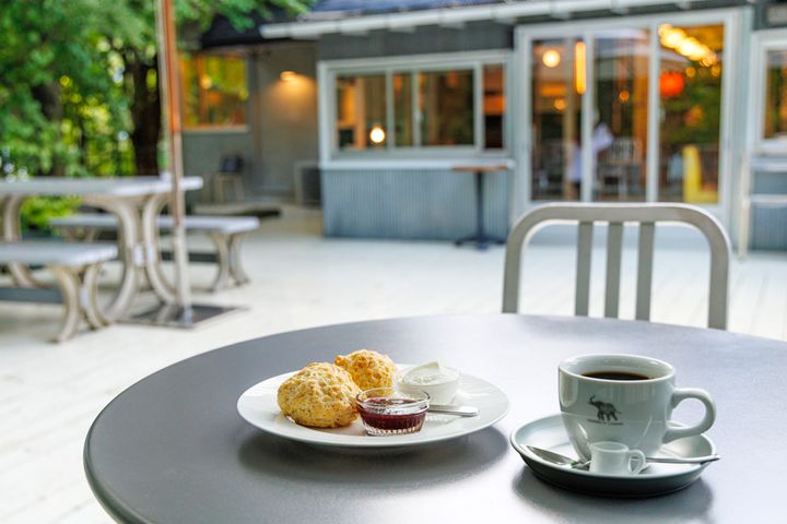 「NASU SHOZO CAFE」のテラス席