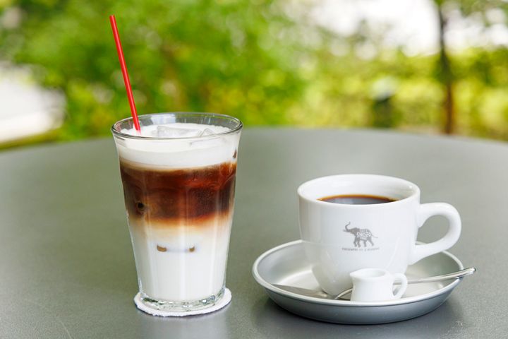 「NASU SHOZO CAFE」のコーヒーとカフェオレ
