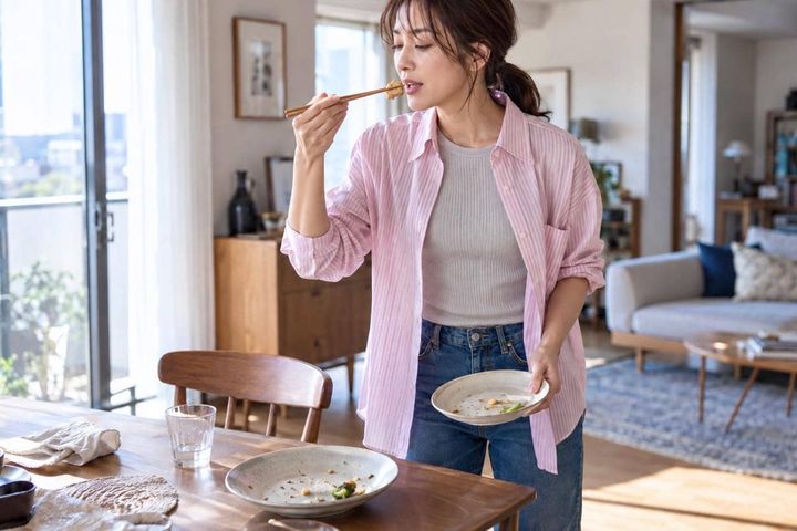 「食後、大皿の残りをつい一口？」ダイエット時は見直し。片づけ中の“ながら食べ”