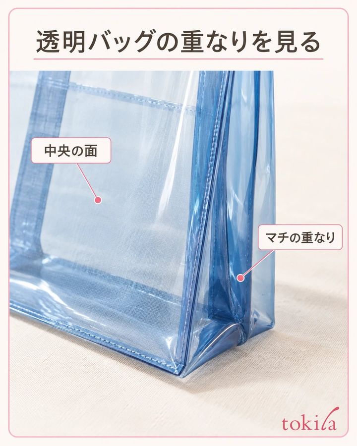 中央の面と、マチで重なる端を分けて見ます。