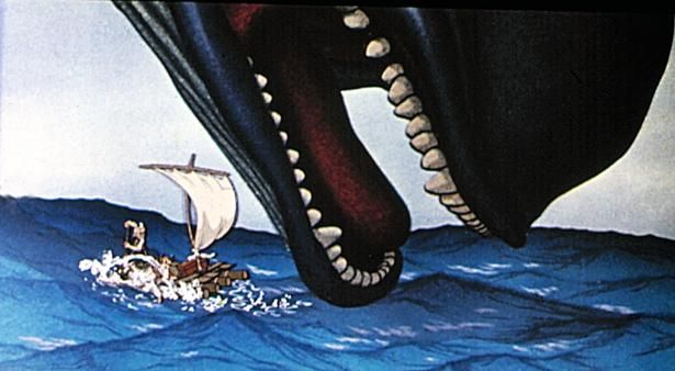 巨大クジラ、モンストロが登場する『ピノキオ』 [c]Walt Disney Productions. Courtesy: Everett Collection