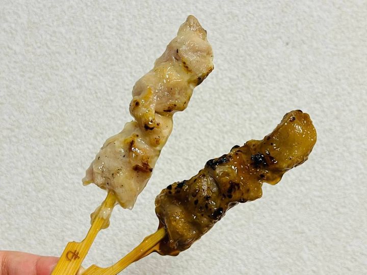 ラ・ムー：焼鳥盛り合わせ(ももタレ・塩)