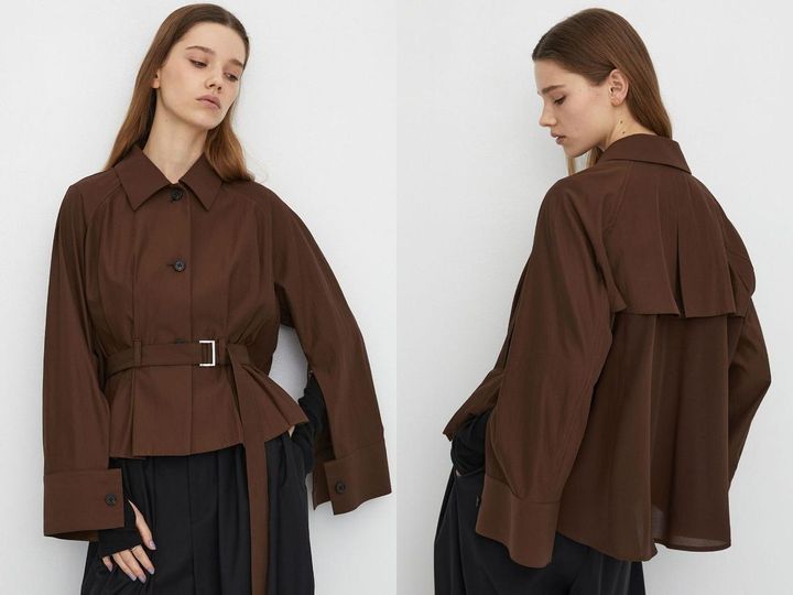 画像: 「タックペプラムショートトレンチコート」￥36,300 出典：ユナイテッド トウキョウ