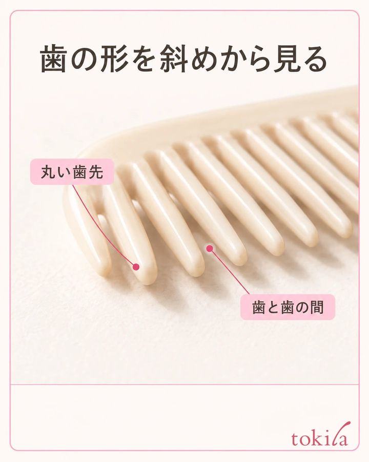 丸い歯先と歯の間の空間を斜めから見ます。