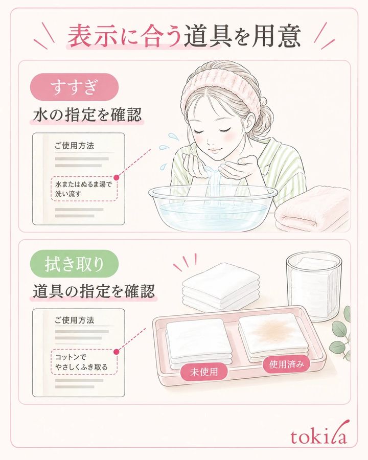 落とし方が決まってから、必要な道具を用意します。