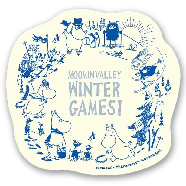 「ムーミンバレー ウィンターゲームス限定ノベルティステッカー」 (C)Moomin Characters(TM)