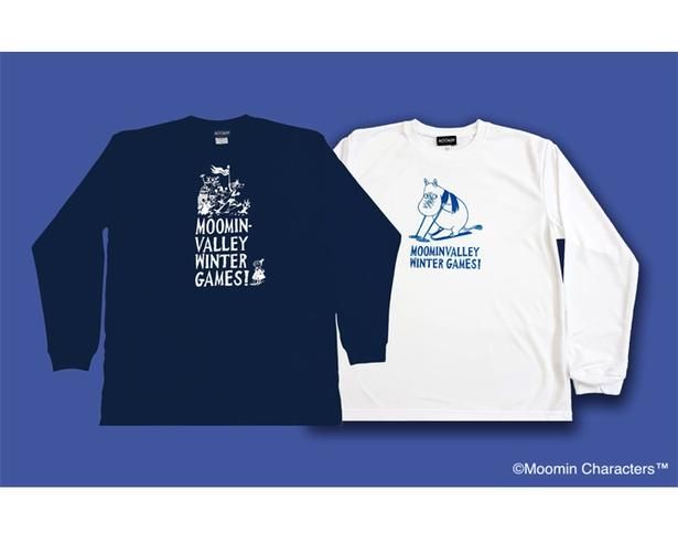 「ロングスリーブTシャツWINTER GAMES NV」(左)、「ドライロングスリーブTシャツムーミン WH」(右) (C)Moomin Characters(TM)