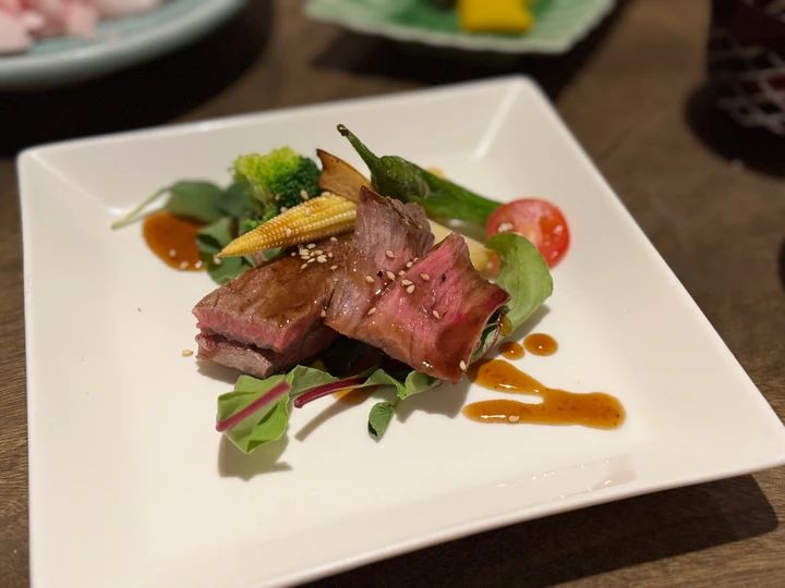 あか牛のステーキ おおぎ荘の食事 夕食 熊本名物 熊本名産