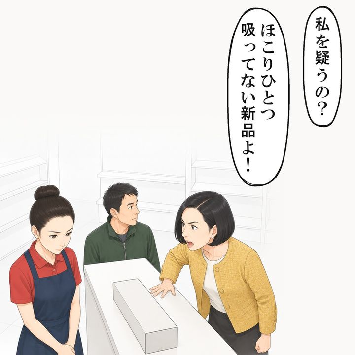 状態を確かめたいと言うと、女性客は声を荒らげました