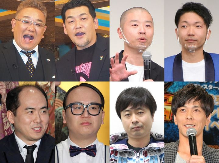 （左上から時計回りで）サンドウィッチマン、アキナ、次長課長、トレンディエンジェル クランクイン！ width=