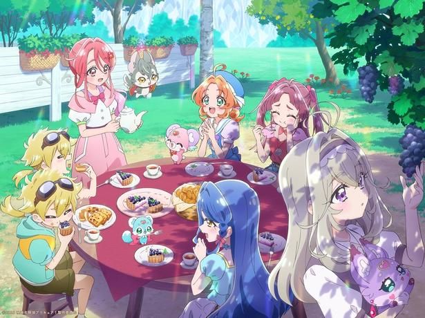 依頼を受けたあんなたちは、夢のように綺麗な庭で少女かりんと出会う [c]2026 映画名探偵プリキュア︕製作委員会