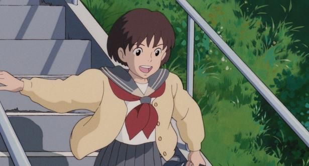 雫が勢いよく駆け下りる階段も実在！ [c] 1995 Aoi Hiiragi, Shueisha/Hayao Miyazaki/Studio Ghibli, NH