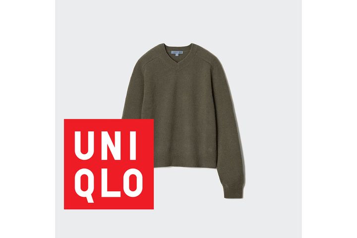 UNIQLO and JW ANDERSON 2026年秋冬コレクション「ウールカシミヤVネックショートセーター」