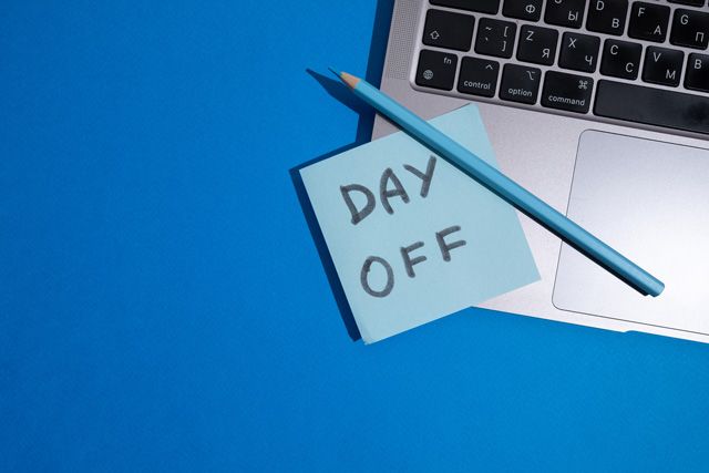 お休み 休日 イメージ ふせん メモ