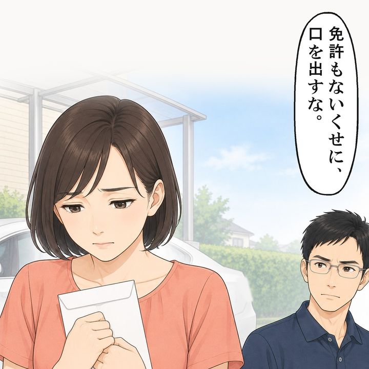 免許のない私は、夫の言葉に何も返せずにいました