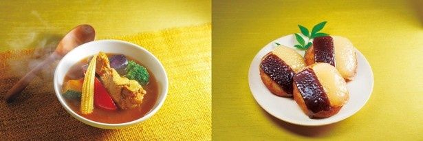 セットに付くスープカレーといももち