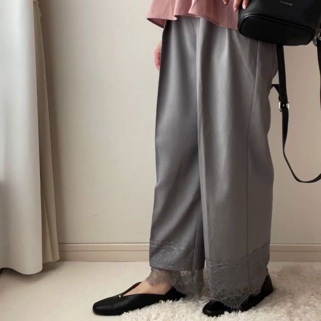 しまむら「タックレースパンツ」