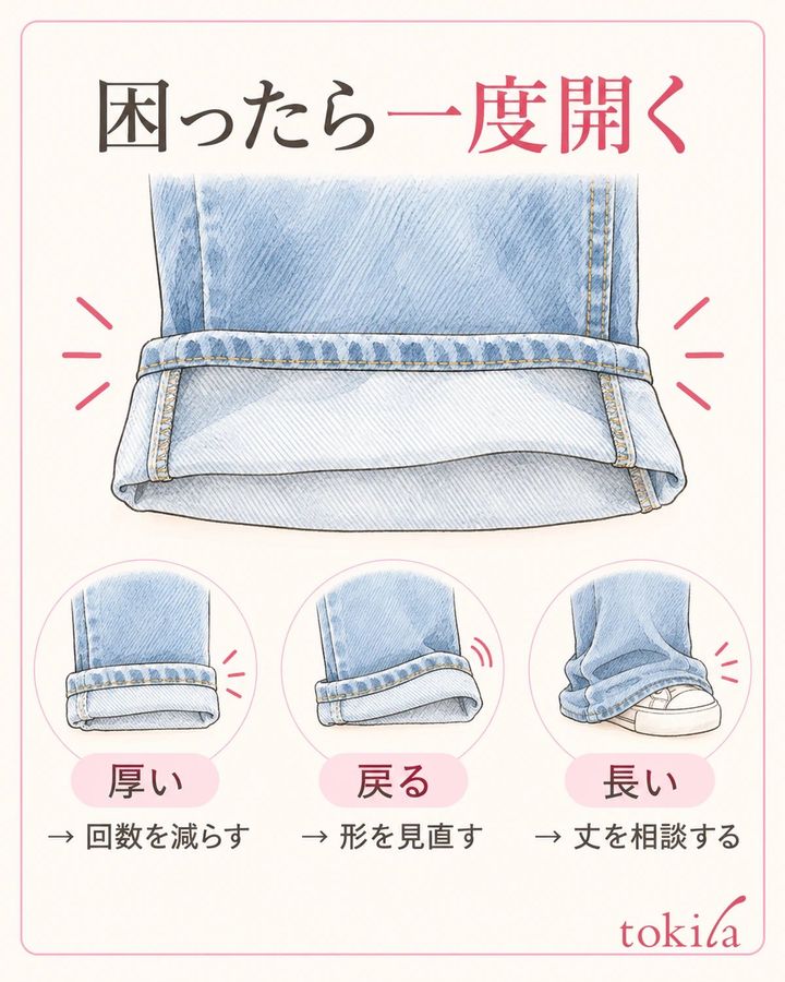 厚みや戻りが気になったら、一度開いて見直します。