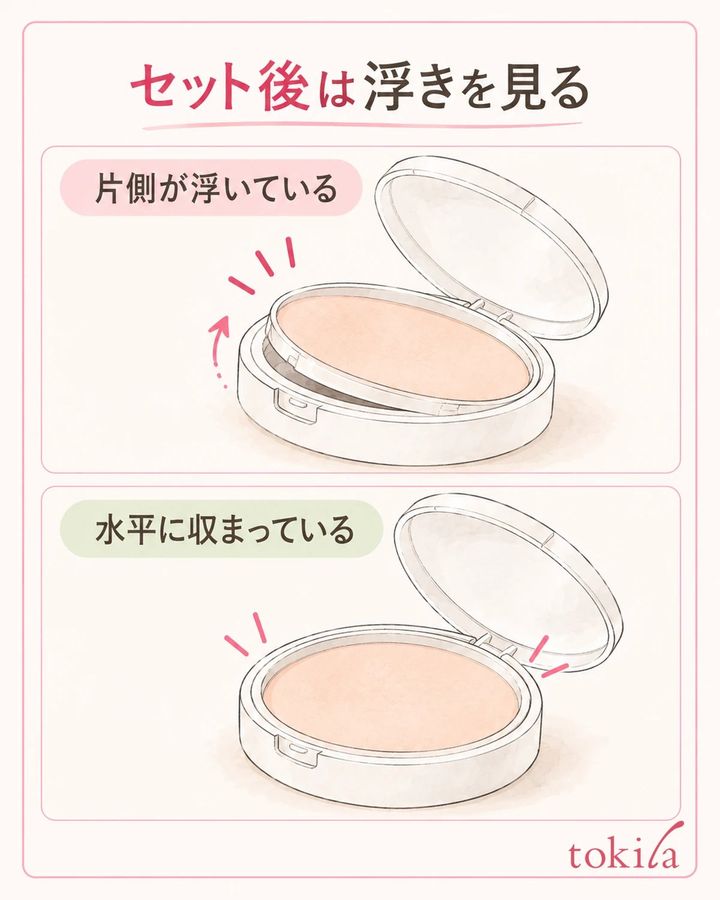 指定の向きへ収め、机の上で浮きを見ます。