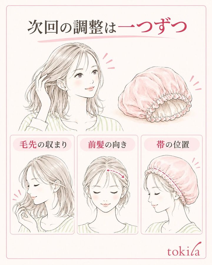 外した後は、気になった一か所と次回の変更を結びます。