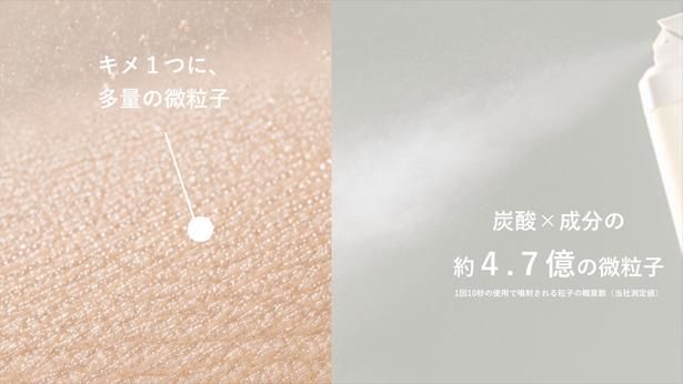 1回10秒の使用で、約4.7億(※2)の微粒子が肌のキメ一つひとつに届く「ハイピクセル」設計