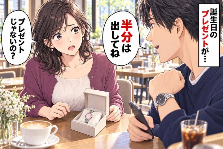 「半分は出してね」誕生日に彼がくれたペアの腕時計。プレゼントだと喜んでいたのに…