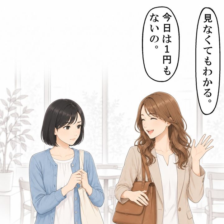 見てみたらと言うと、ママ友は見なくてもわかると笑いました