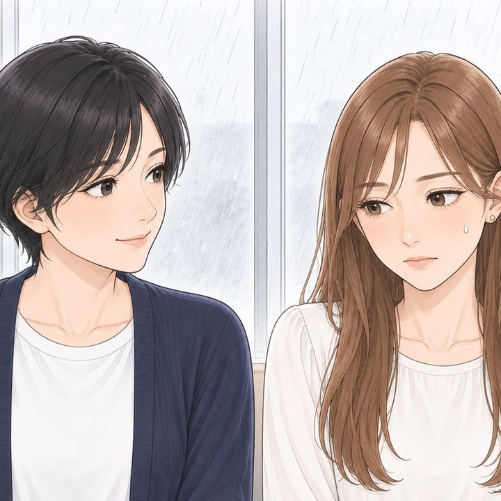 【漫画】「B型は借りた物を返せないよね」A型の自分は必ず返すと笑う友人。しかし、私が並べた物で笑顔が消えた