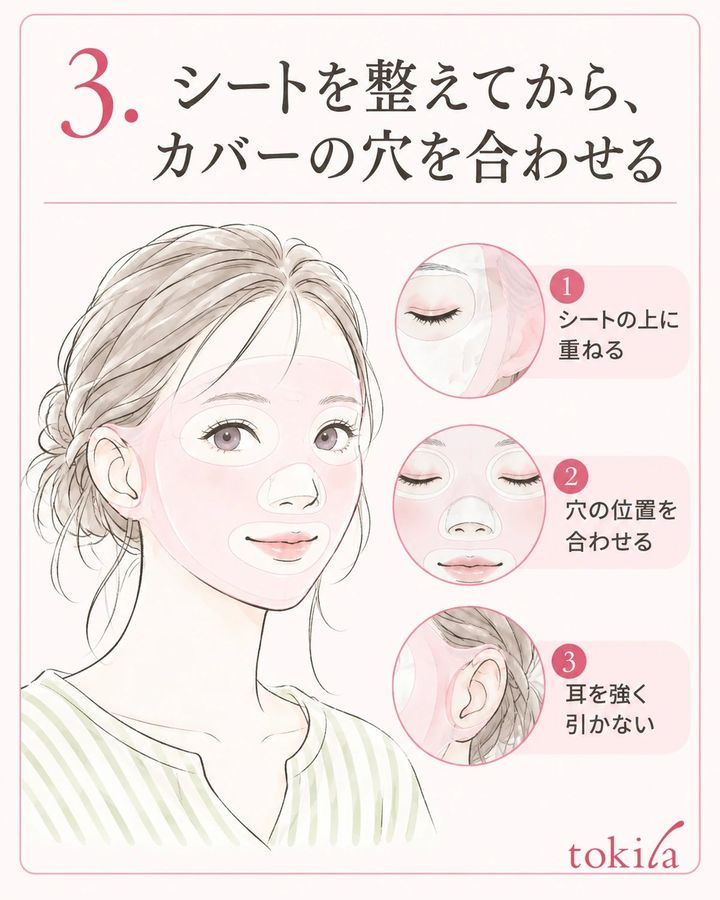 下のシートを整え、上にカバーを重ねます。