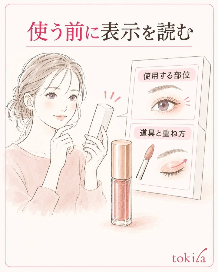 使用部位、使う道具、重ねる条件を手持ち品の表示で確かめます。
