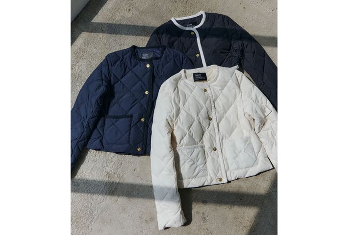 「anuans」とのコラボも人気！オンラインではすでに在庫なし…／【TAION×anuans】ノーカラーキルティングショートダウン／￥25,300（税込み）