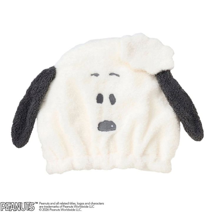 泡付きのデザインがキュート。スヌーピーPEANUTSヘアドライキャップ［約W25×H22cm］2420円（PLAZA）