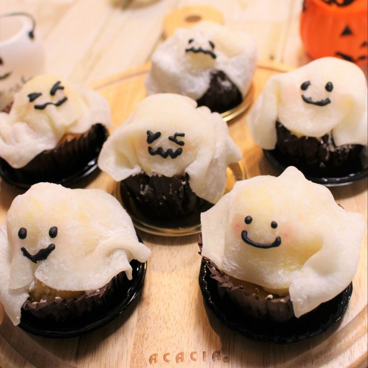 【ハロウィン】おばけマフィンがかわいい(^^)
